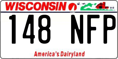 WI license plate 148NFP