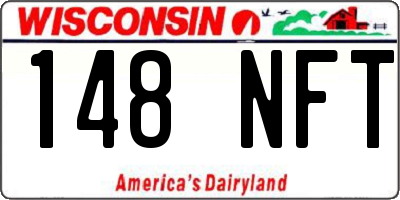 WI license plate 148NFT