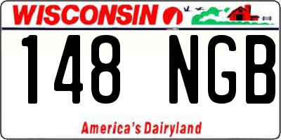 WI license plate 148NGB