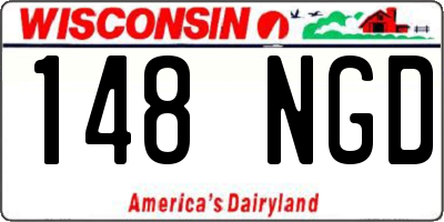 WI license plate 148NGD