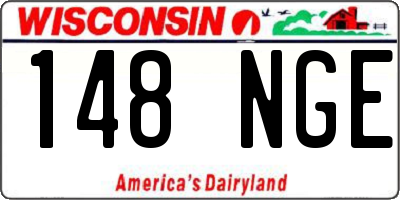 WI license plate 148NGE