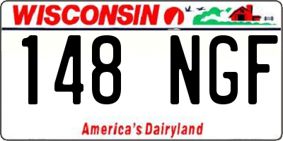WI license plate 148NGF