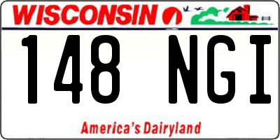 WI license plate 148NGI