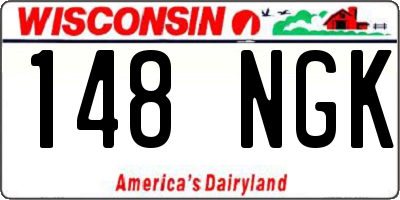 WI license plate 148NGK