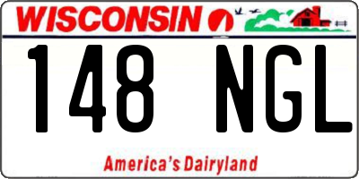 WI license plate 148NGL