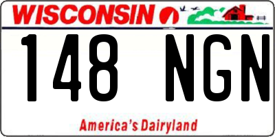 WI license plate 148NGN