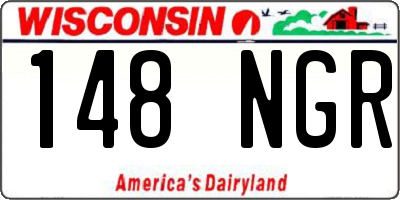 WI license plate 148NGR