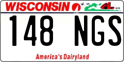 WI license plate 148NGS