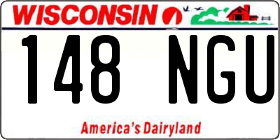 WI license plate 148NGU