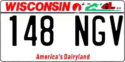 WI license plate 148NGV