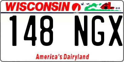 WI license plate 148NGX