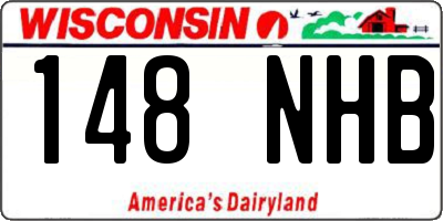 WI license plate 148NHB