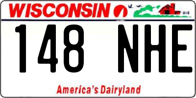 WI license plate 148NHE