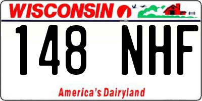 WI license plate 148NHF