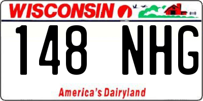 WI license plate 148NHG