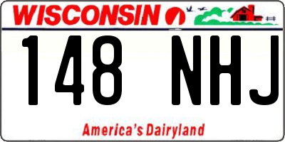 WI license plate 148NHJ