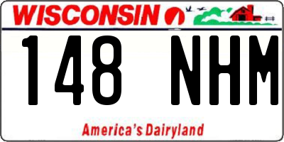 WI license plate 148NHM