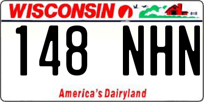 WI license plate 148NHN