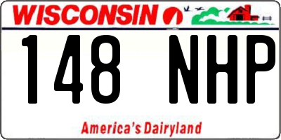 WI license plate 148NHP