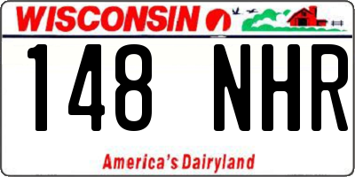 WI license plate 148NHR