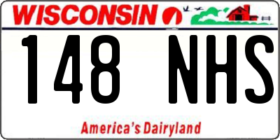 WI license plate 148NHS