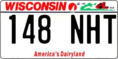 WI license plate 148NHT