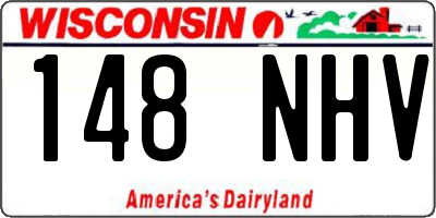 WI license plate 148NHV