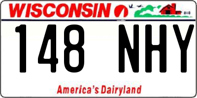WI license plate 148NHY