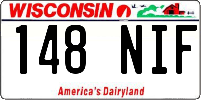 WI license plate 148NIF