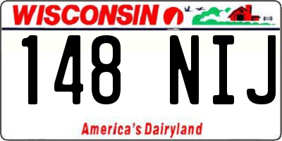 WI license plate 148NIJ