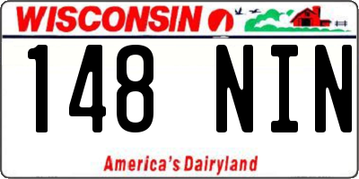 WI license plate 148NIN