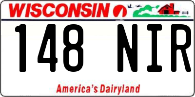 WI license plate 148NIR