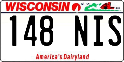 WI license plate 148NIS