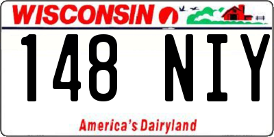 WI license plate 148NIY