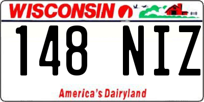 WI license plate 148NIZ