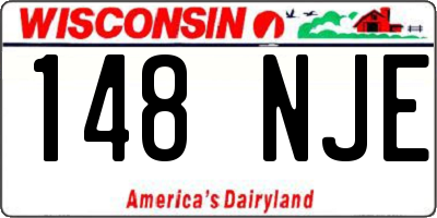 WI license plate 148NJE