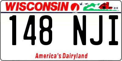 WI license plate 148NJI