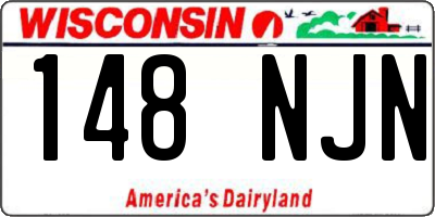 WI license plate 148NJN
