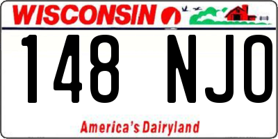 WI license plate 148NJO