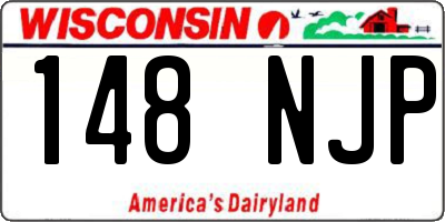 WI license plate 148NJP