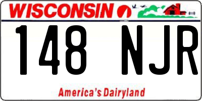 WI license plate 148NJR