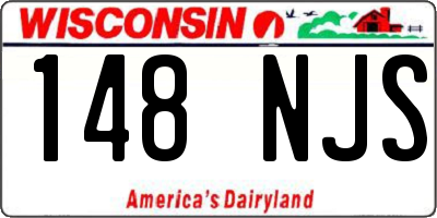 WI license plate 148NJS