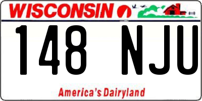 WI license plate 148NJU
