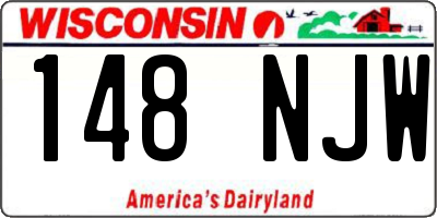 WI license plate 148NJW