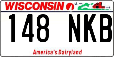 WI license plate 148NKB