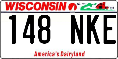 WI license plate 148NKE