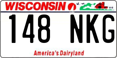 WI license plate 148NKG