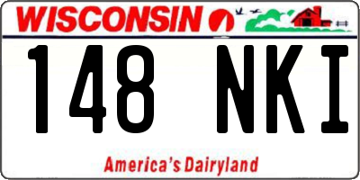 WI license plate 148NKI