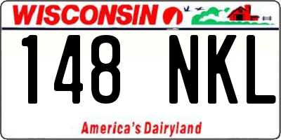 WI license plate 148NKL