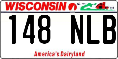 WI license plate 148NLB